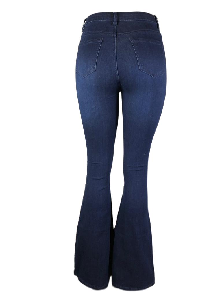 High waist bell bottom jeans for women