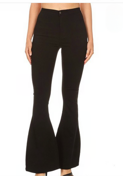 High Waist Flare Bottom Jagging Jeans