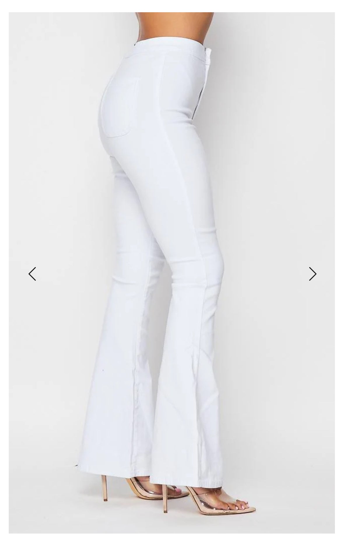 High Waist Flare Bottom Jagging Jeans