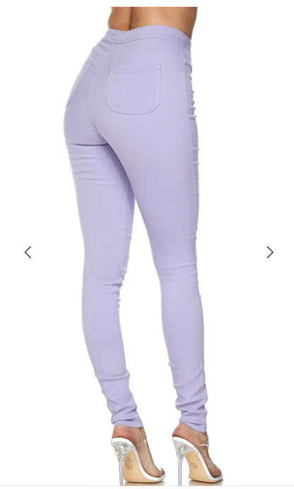 JC JQ High Waist Super stretchy Lavender Jagging jeans