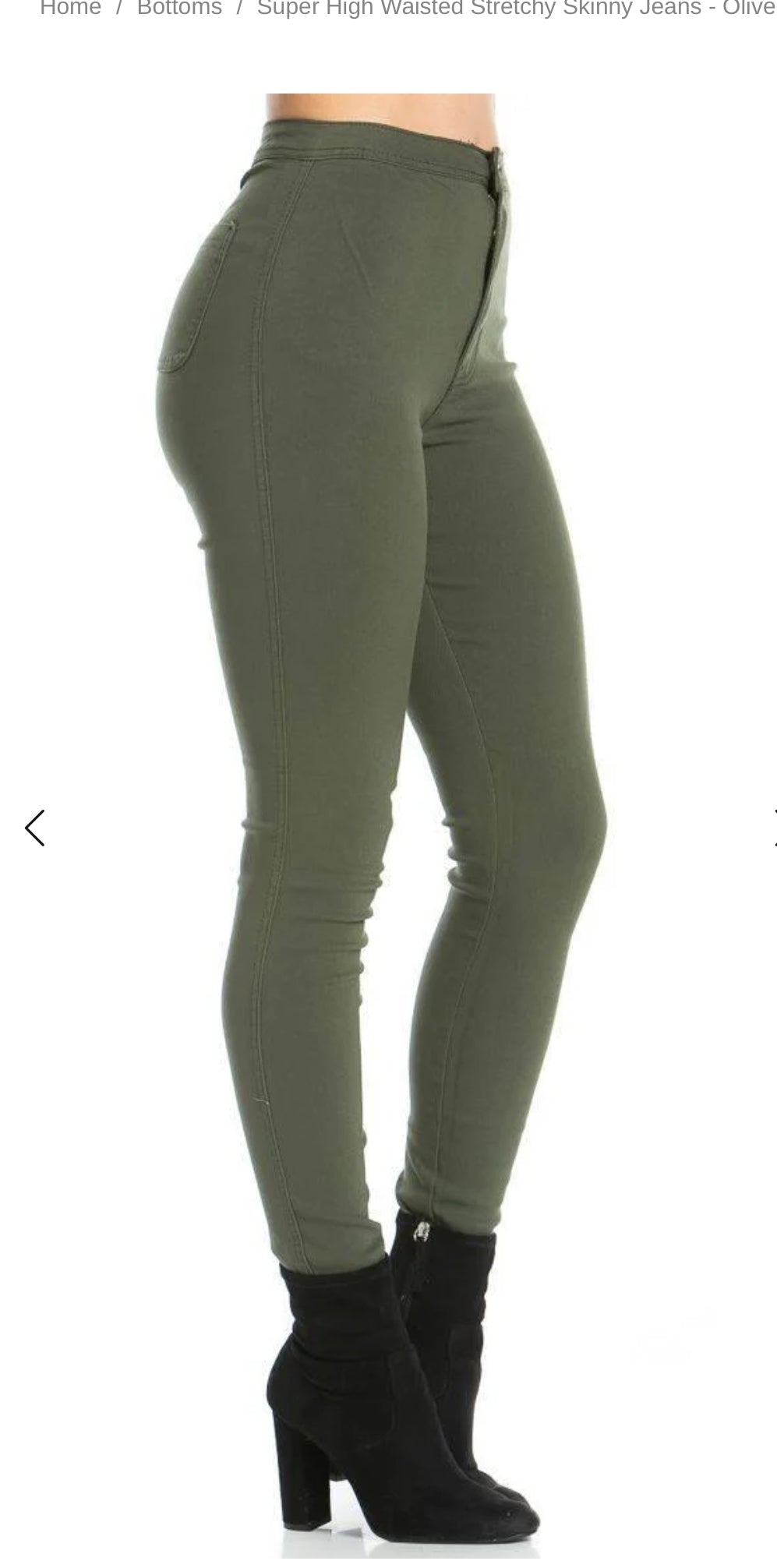 JC JQ High Waist Super stretchy Olive Jagging jeans