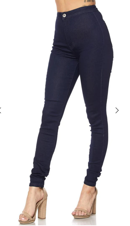 JC JQ High Waist Super stretchy Navy Jagging jeans