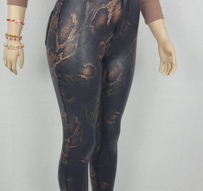 Skinny Jeans For Women | Snake Skin Pattern