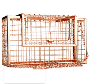 Women cage clutch handbag