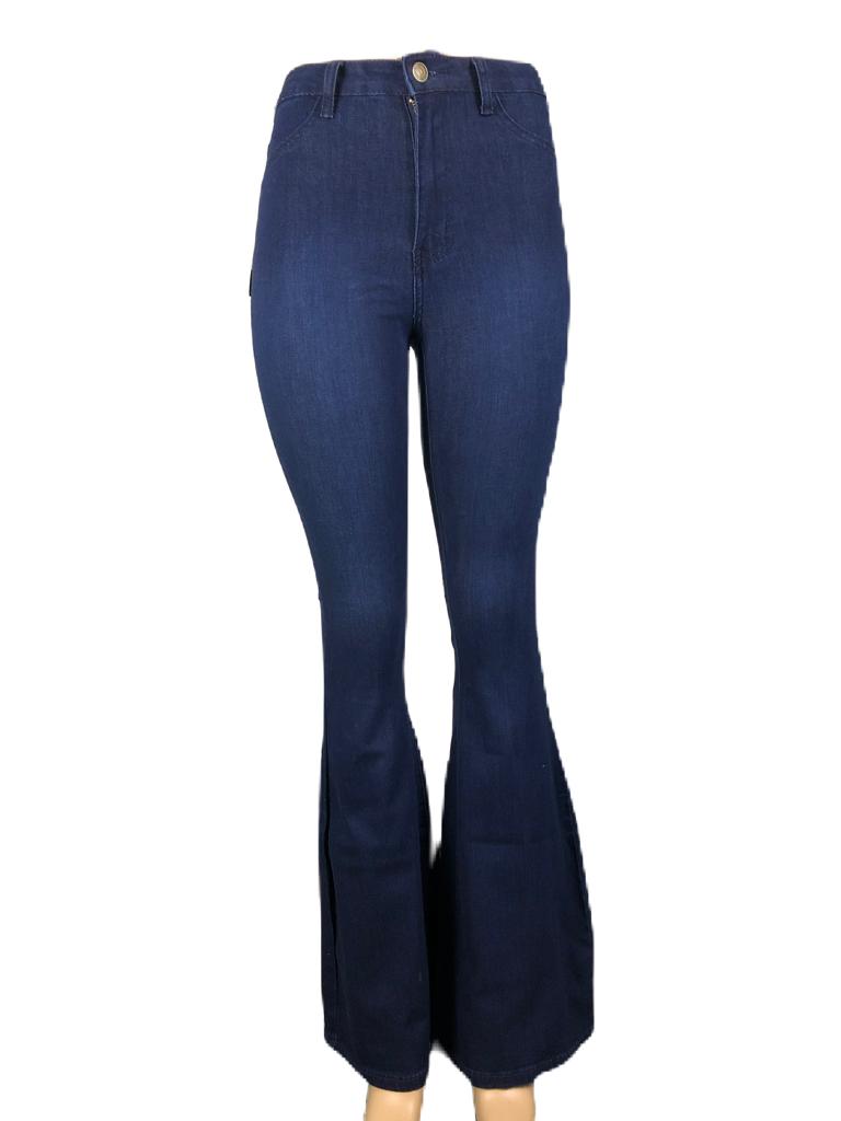 High waist bell bottom jeans for women