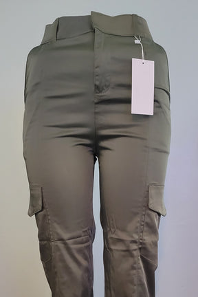 Cotton Satin Cargo Pant