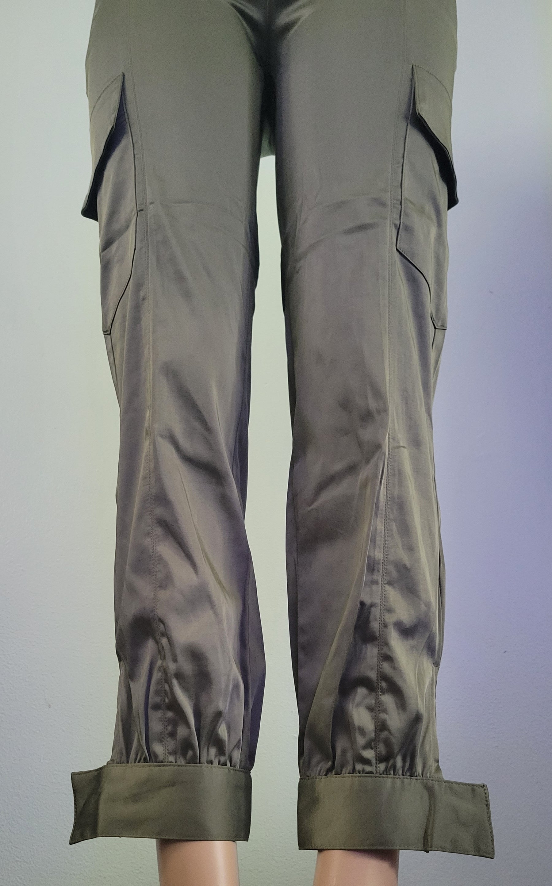 Cotton Satin Cargo Pant