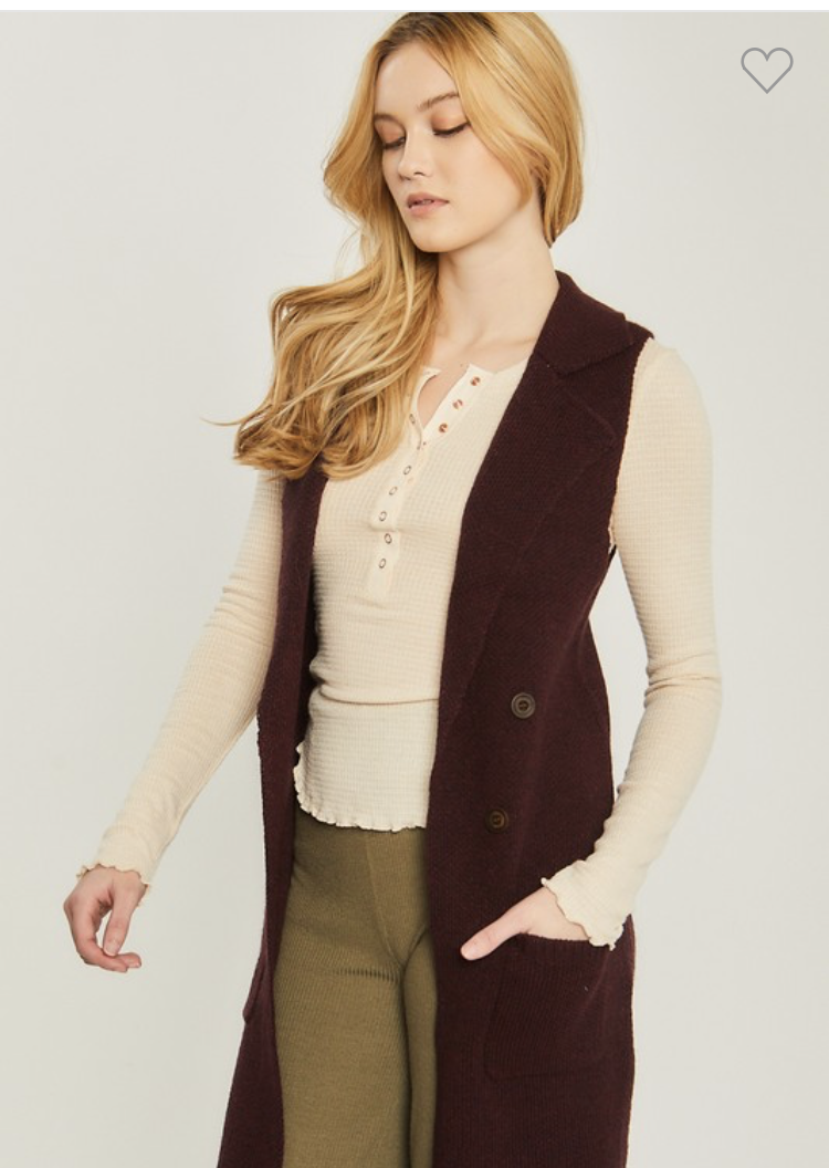 Women Sleeveless Cardigan