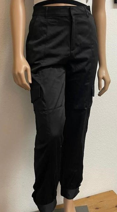 Cotton Satin Cargo Pant