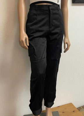 Cotton Satin Cargo Pant