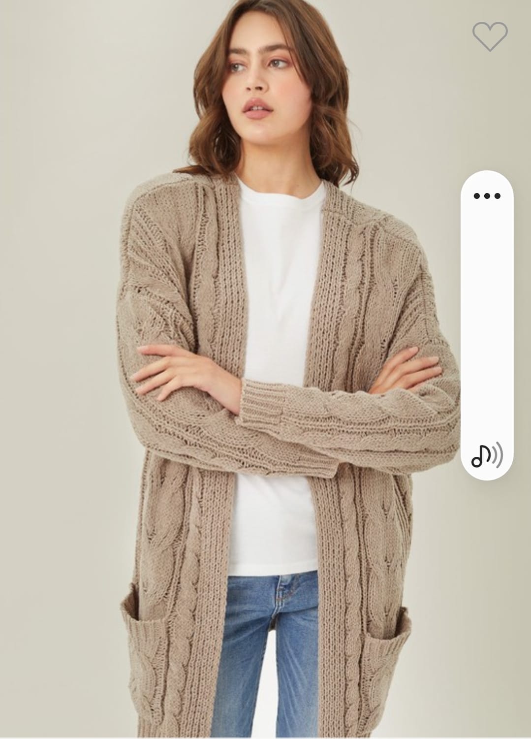 Chenille Cable Knit Oversized Open Front Cardigan