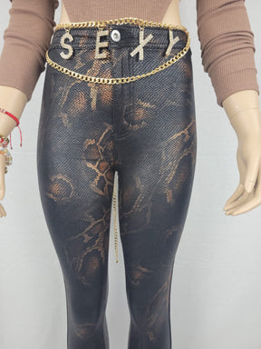 Skinny Jeans for Women | Snake Skin Print