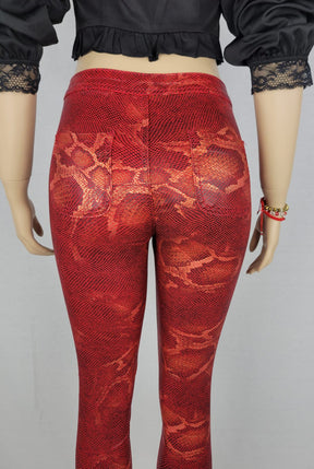 Skinny Jeans For Women | Snake Skin Pattern