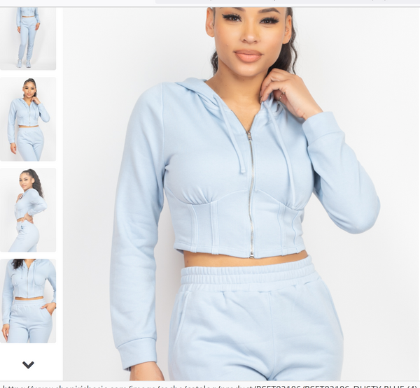 Two Piece Crop Jogger Set