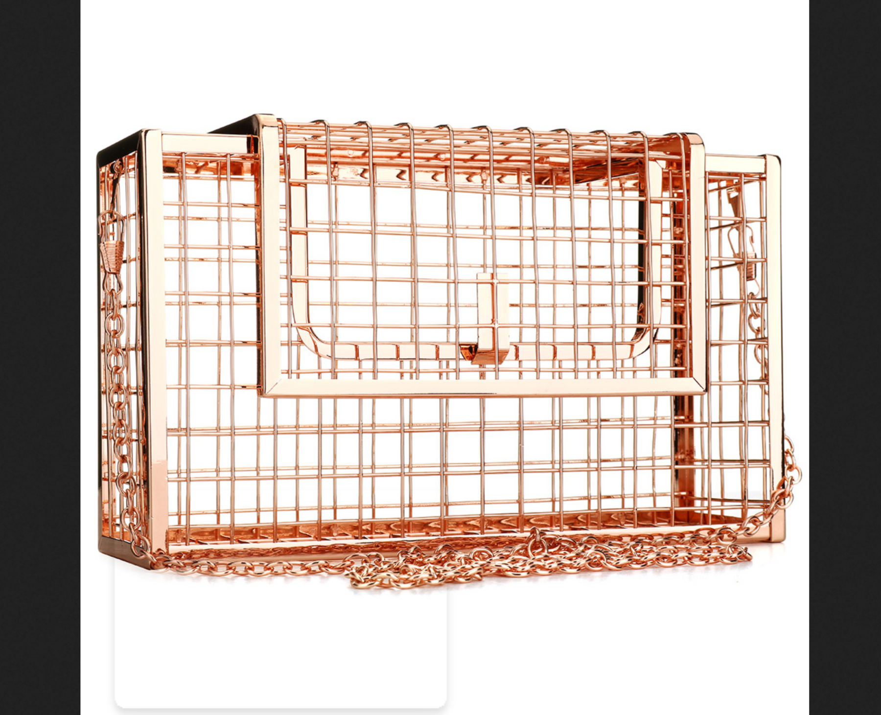 Women cage clutch handbag