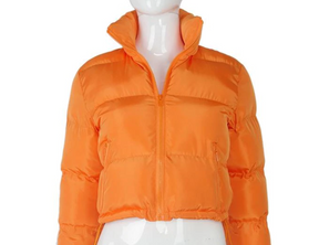 women crop puffer jacket