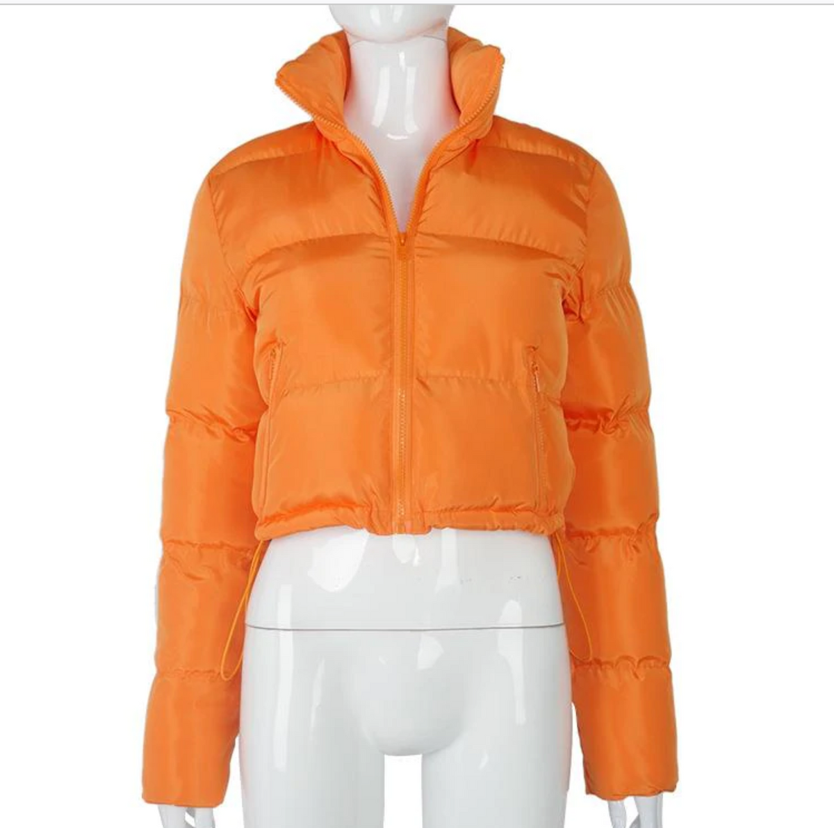 women crop puffer jacket